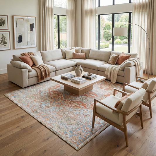 Rust Maayon Washable Rug