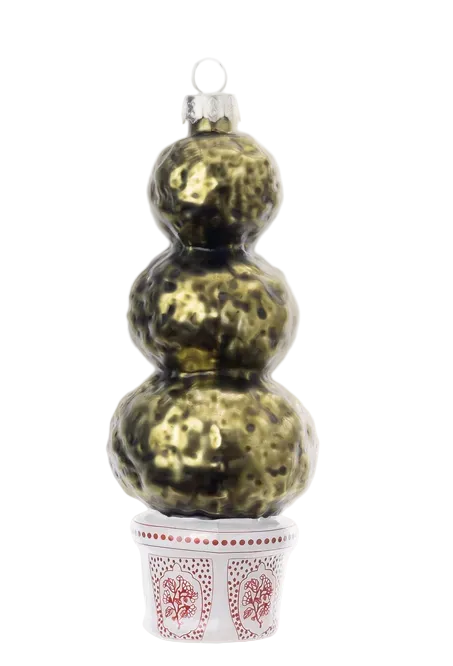 Red Triple Topiary Ornament