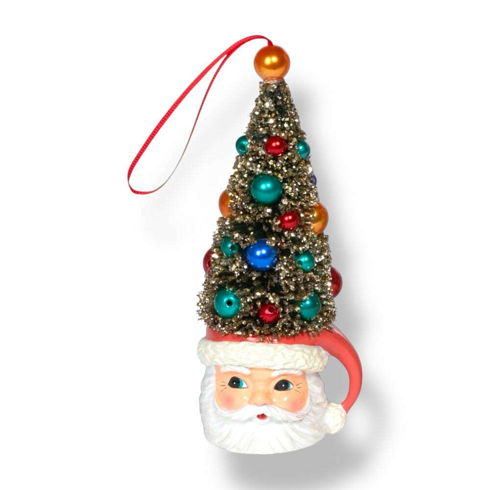 Retro Deer Mug with Sisal Tree Ornament