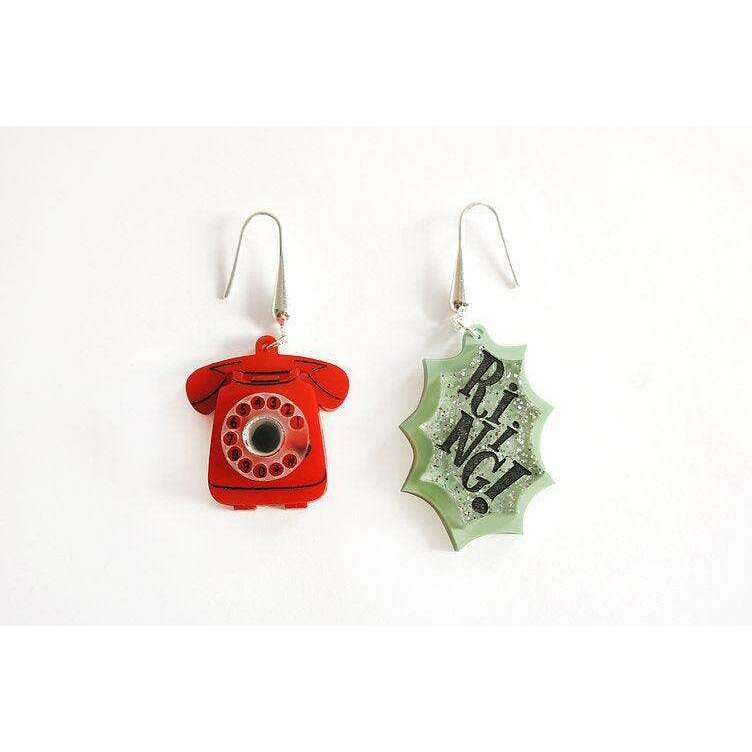 Retro Telephone Earrings by Laliblue
