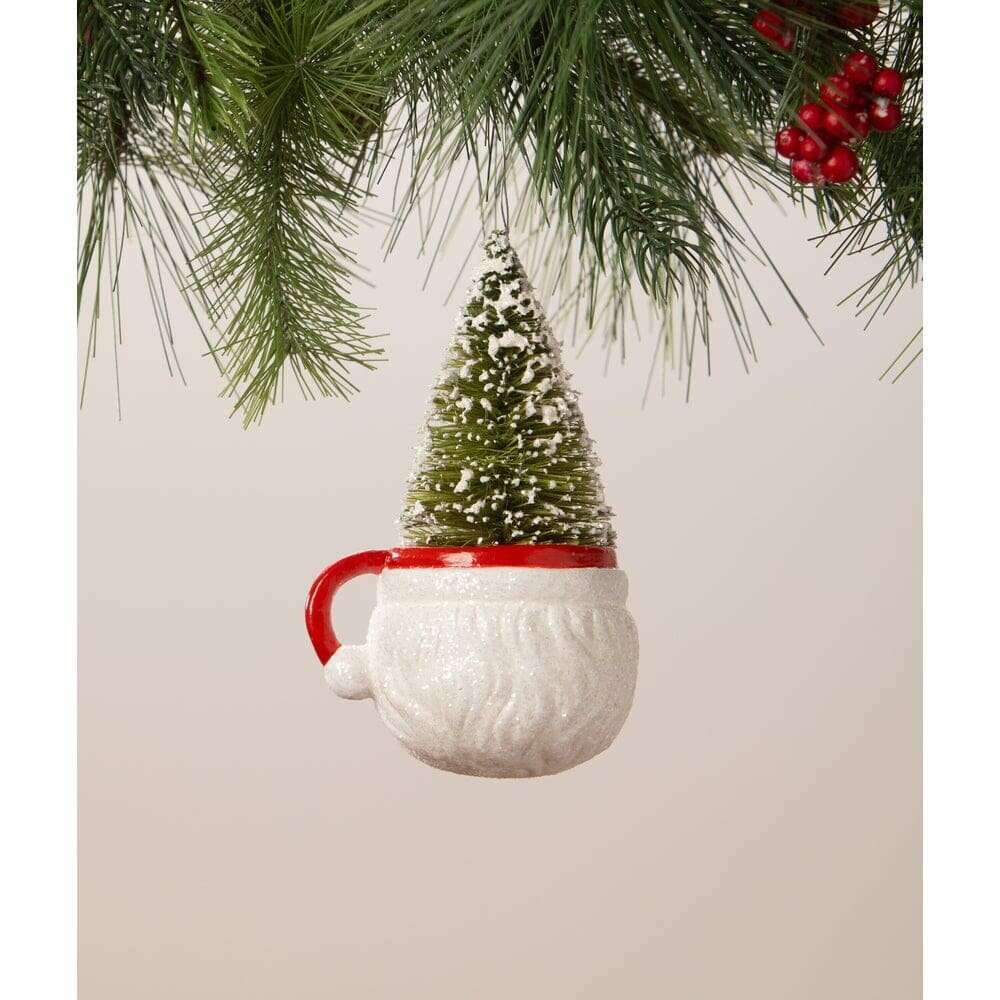 Retro Winking Santa Mug Ornament by Bethany Lowe Designs