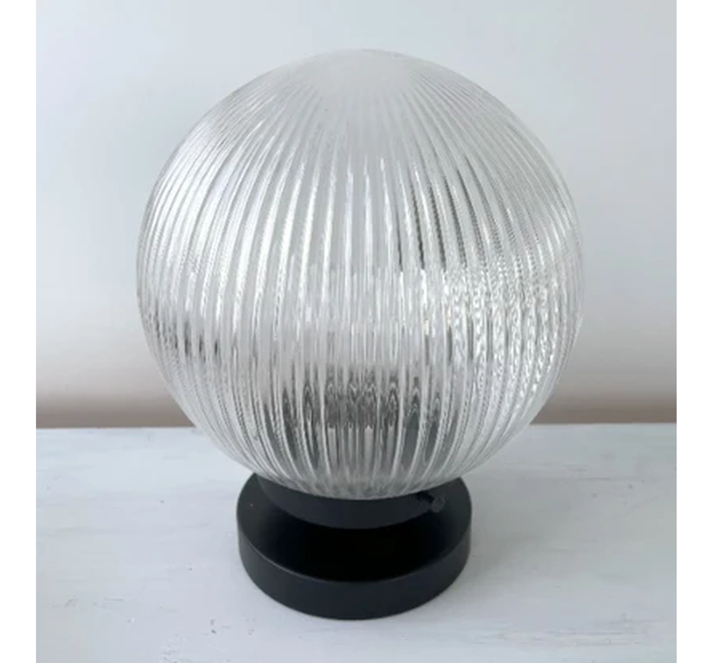 Large Holophane Antique Glass Globe Table Lamp