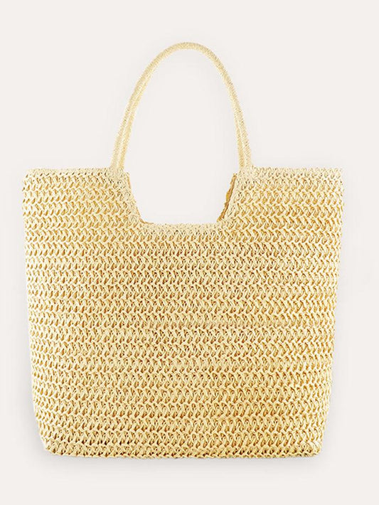 Ring Handle Woven Tote