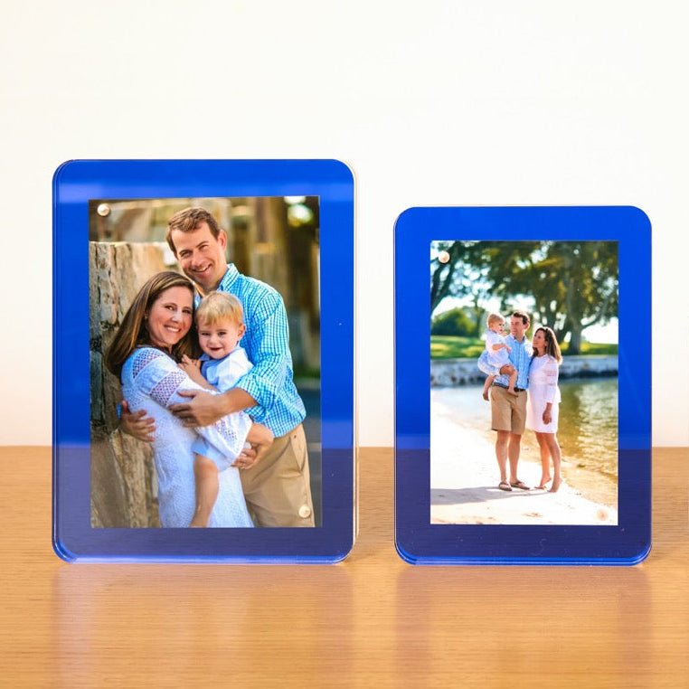 Sea Glass Blue Acrylic 5" x 7" Flip Frame
