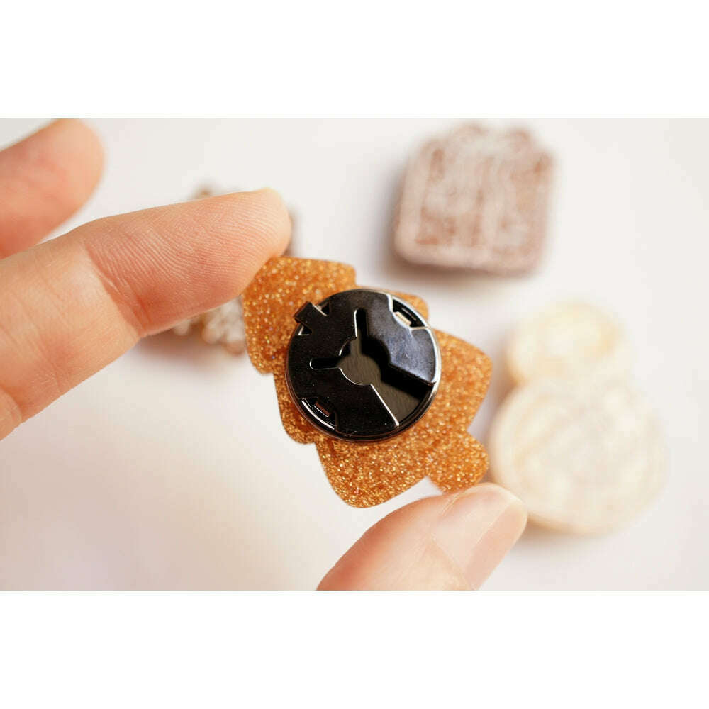 Set of 4 Gingerbread Cookie Button Covers by Laliblue