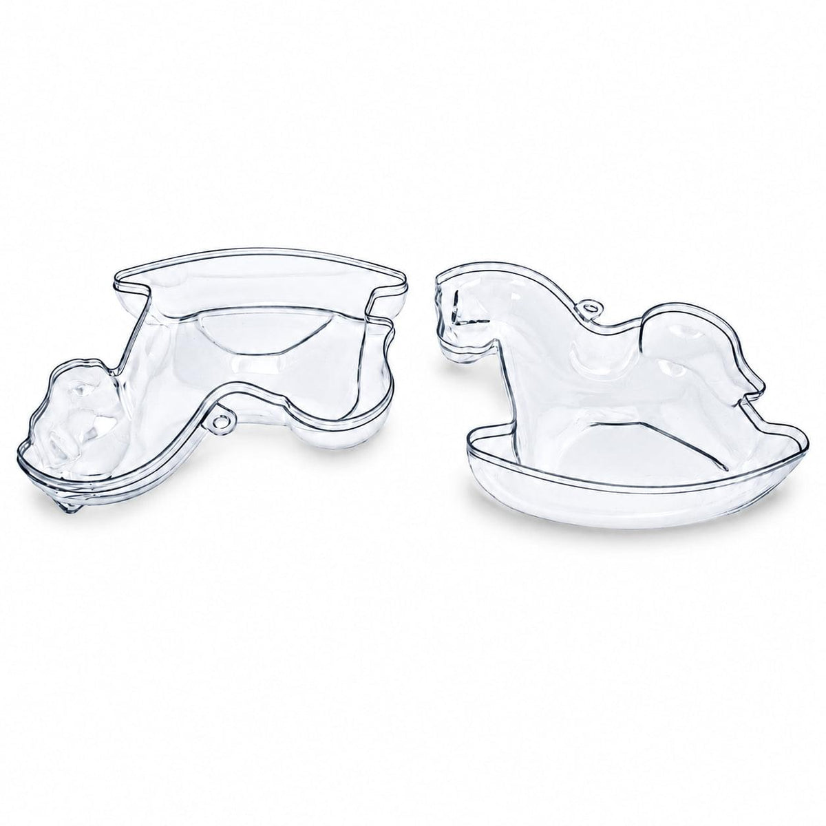 Clear Plastic Rocking Horse Ornaments 3.4 Inches (86 mm)