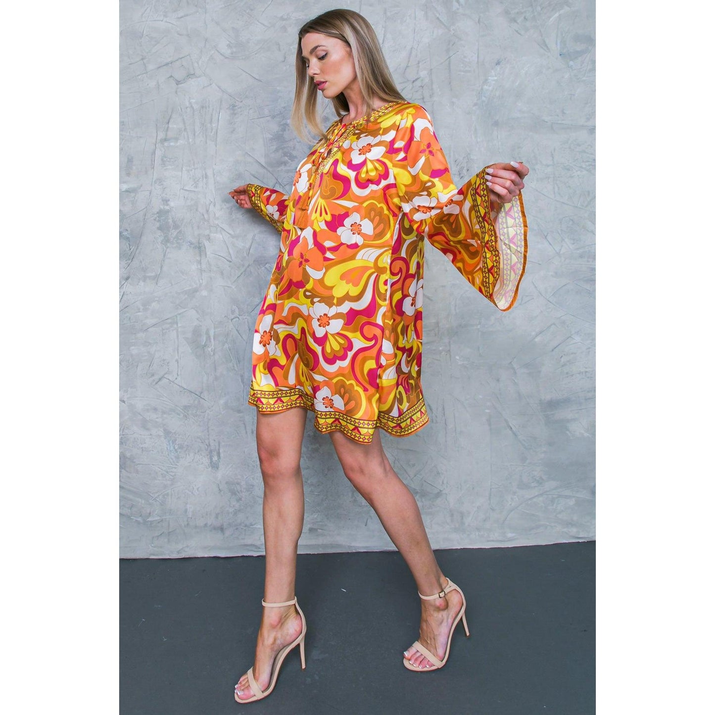 CAUGHT FEELINGS WOVEN MINI DRESS