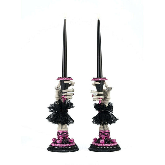 Skeleton Hand Candle Sticks Set of 2 by Katherine's Collection