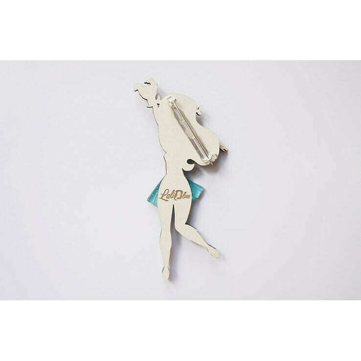 Skeleton Woman Brooch by Laliblue