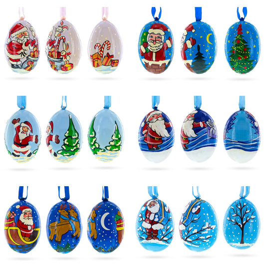a collection of painted eggs