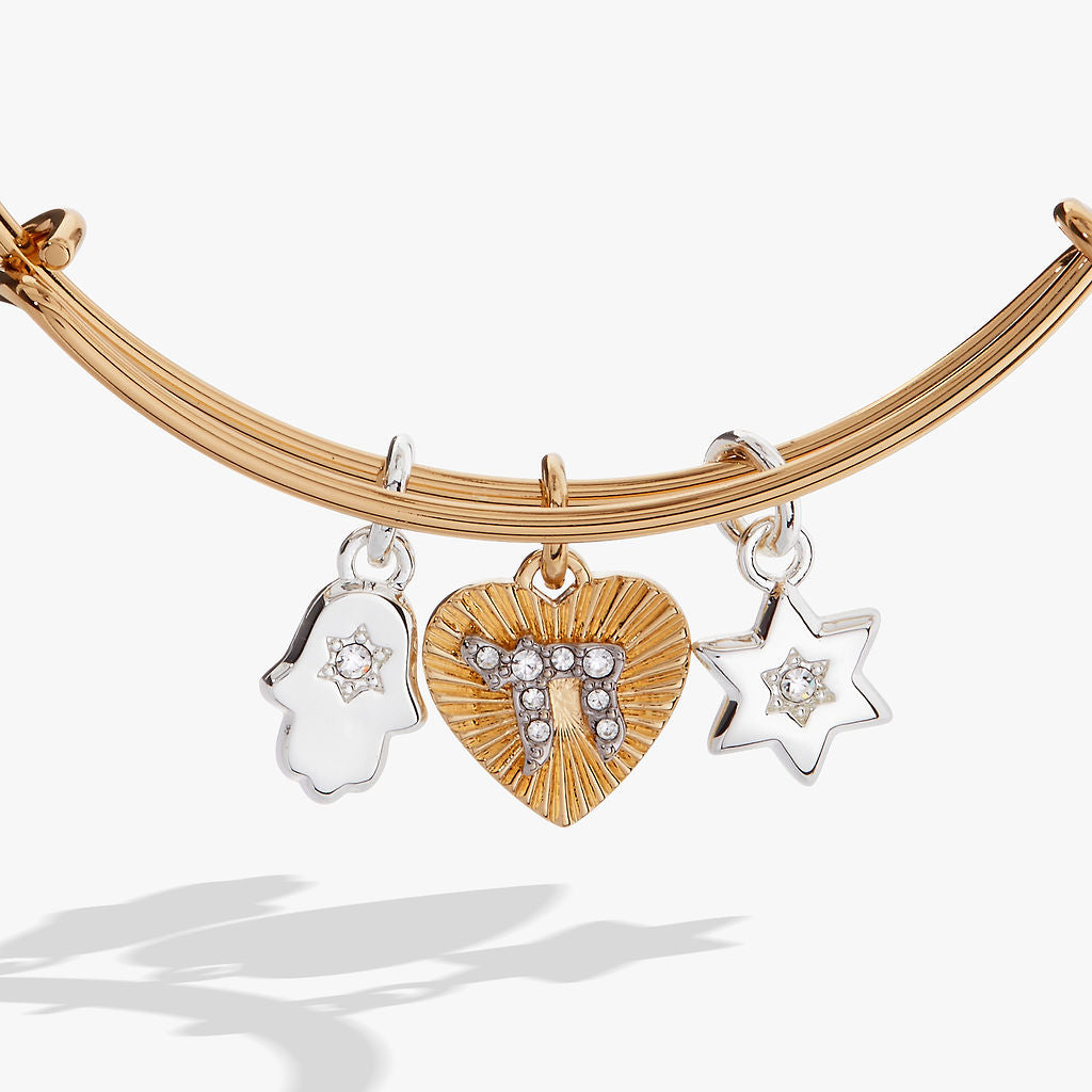 Faith and Family Star of David Charm Bangle
