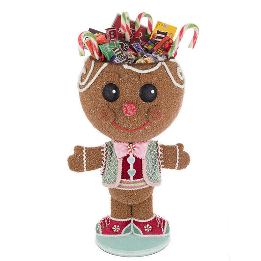 Stick E. Sweet Gingerbread Boy Candy Container by Katherine's Collection
