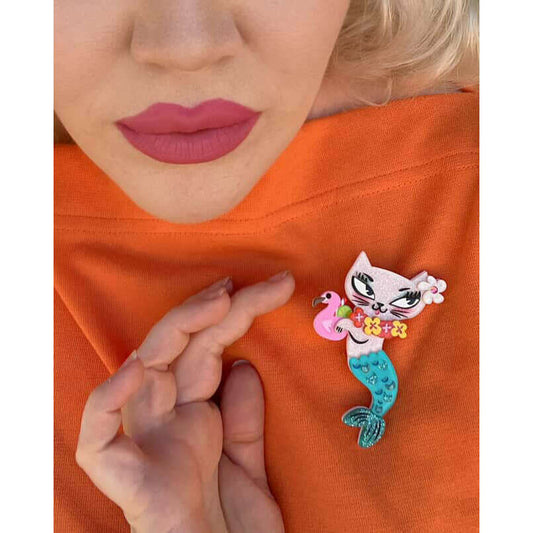Tiki Merkitty Brooch by Miss Fluff x Lipstick & Chrome