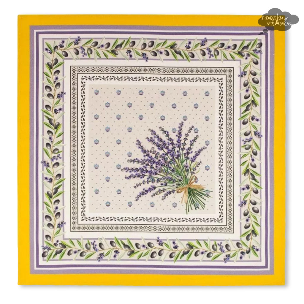 French Provencal napkin - Cotton - Lauris yellow | Tissus Toselli
