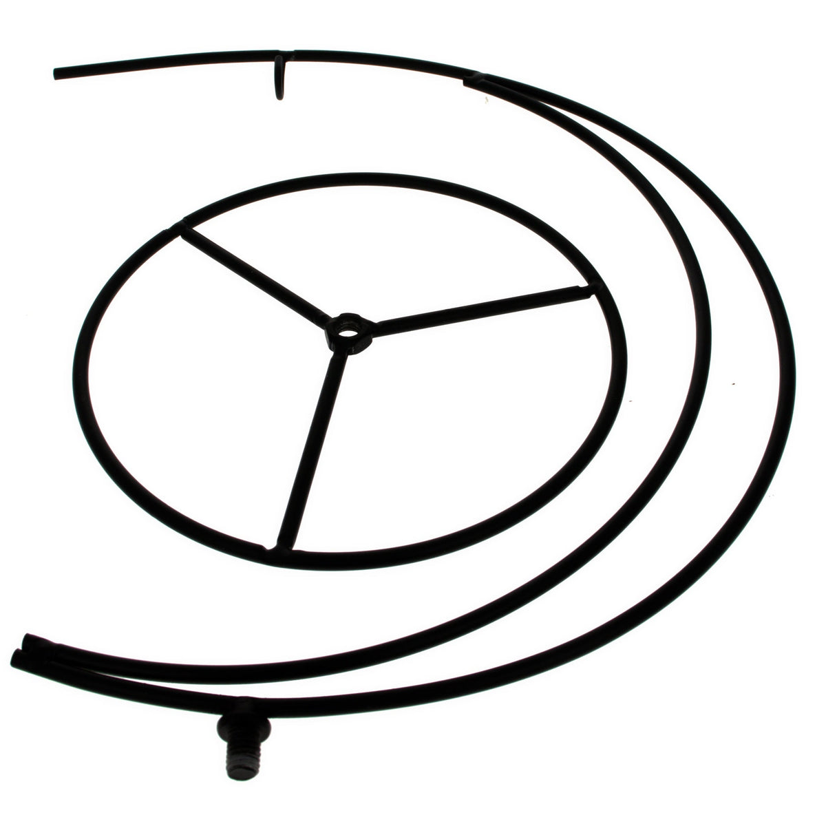 Double Curve Crescent Black Metal Ornament Display Stand 9.25 Inches