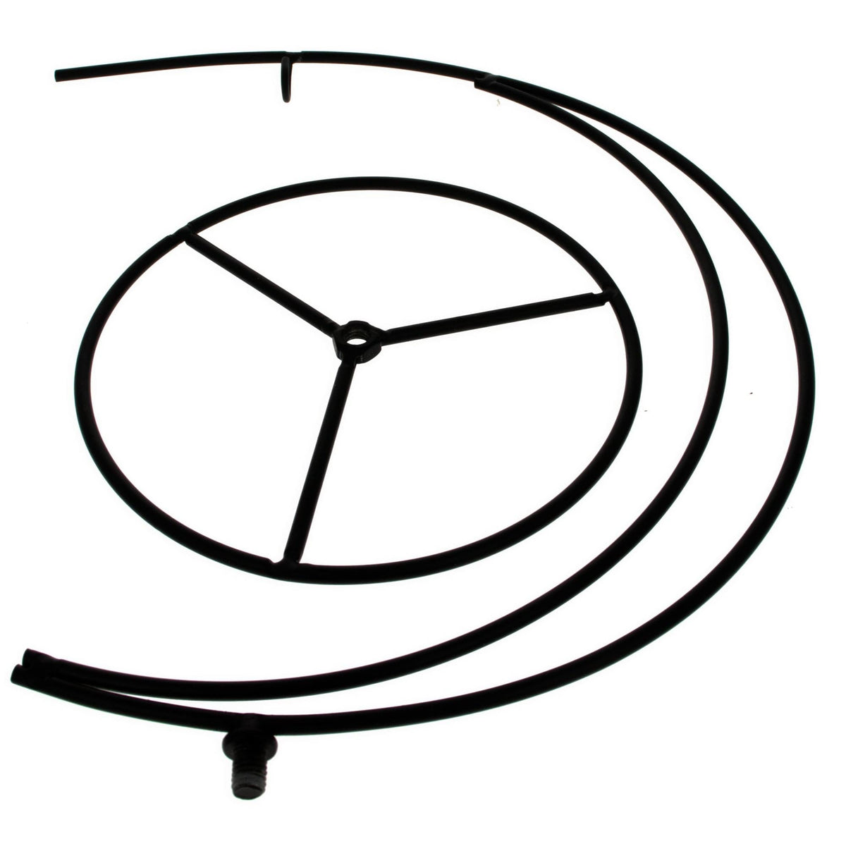 Double Curve Crescent Black Metal Ornament Display Stand 9.25 Inches