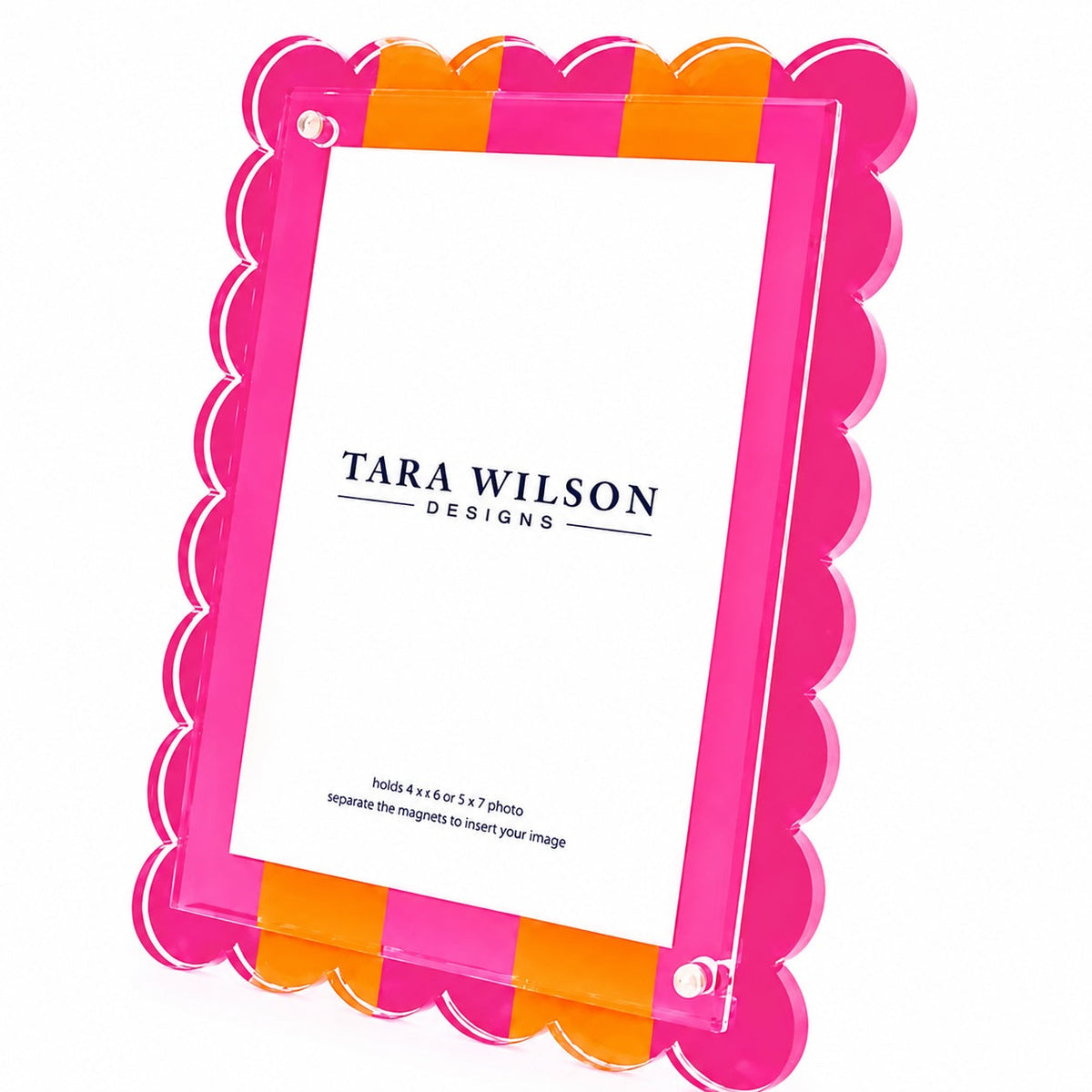 Orange and Pink Scallop Frame