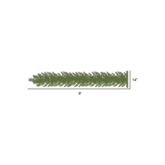 9' White Fir Artificial Christmas Garland, Unlit
