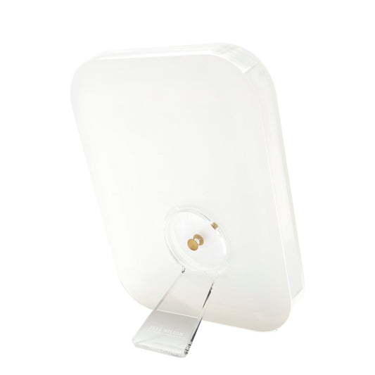 a white rectangular object with a stand