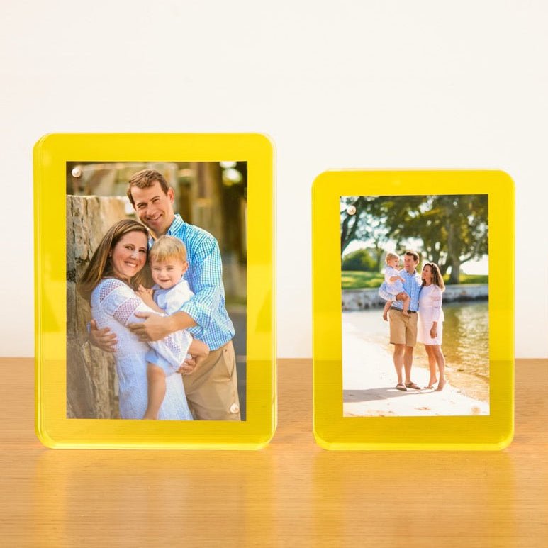 Yellow Acrylic 5" x 7" Flip Frame