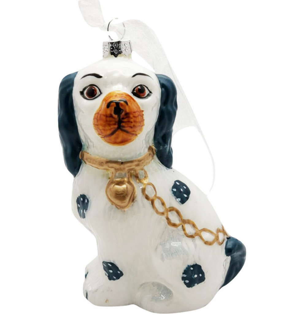 Box of 4 Blue Staffordshire Dog Gift Topper