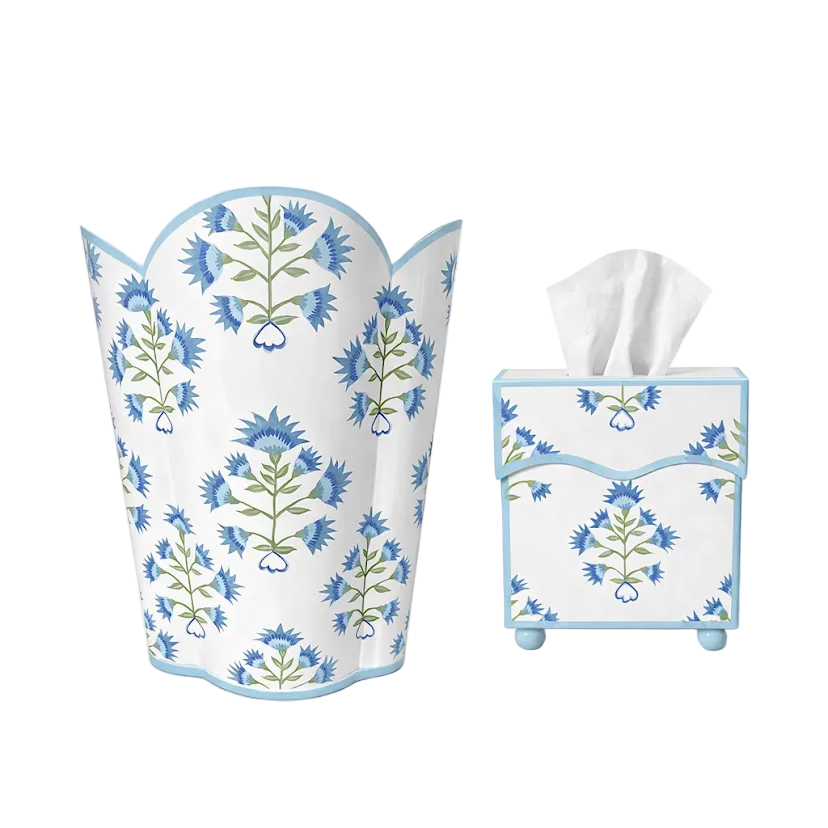Willow Bloom Round Wastepaper Basket & Tissue (2 Options)