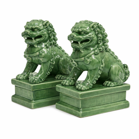 Mini Dark Sage Green Foo Dogs