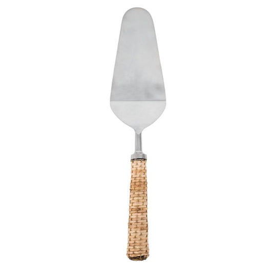 a close up of a cake server