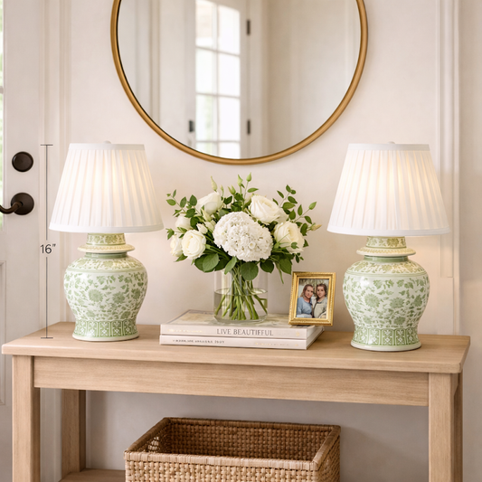 Green Porcelain Rechargeable Lamp
