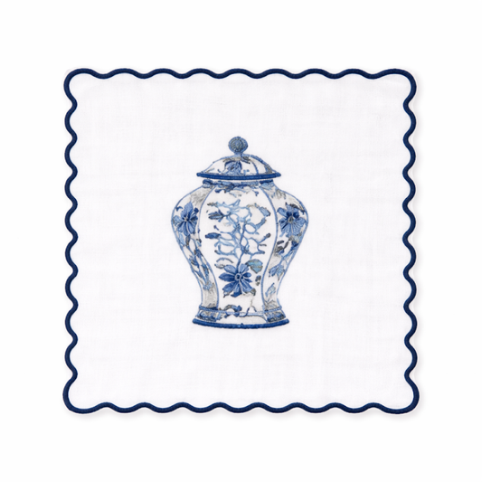 a blue and white china vase