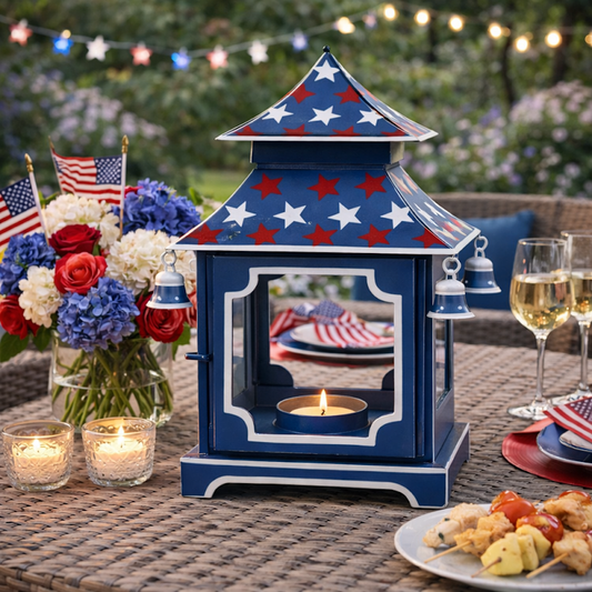 a table with a candle and flowers