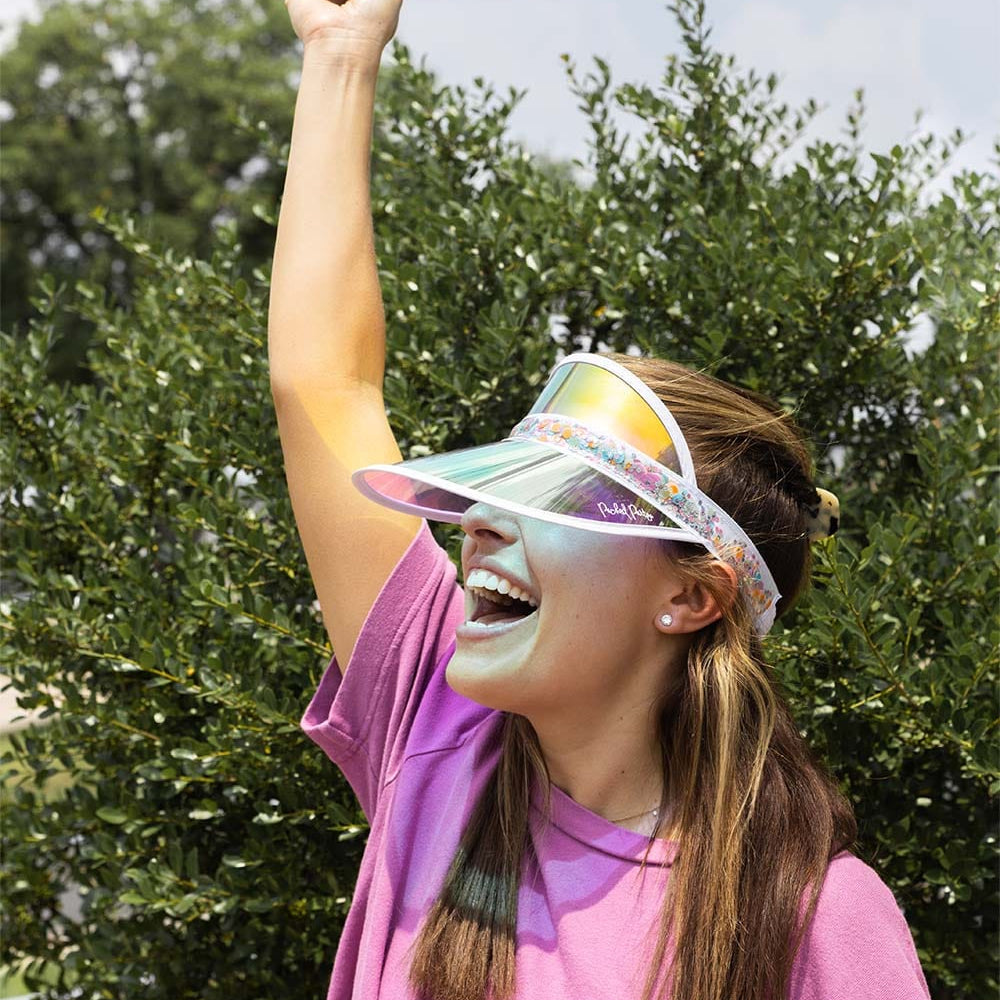 Confetti Sun Visors (Set of 2)