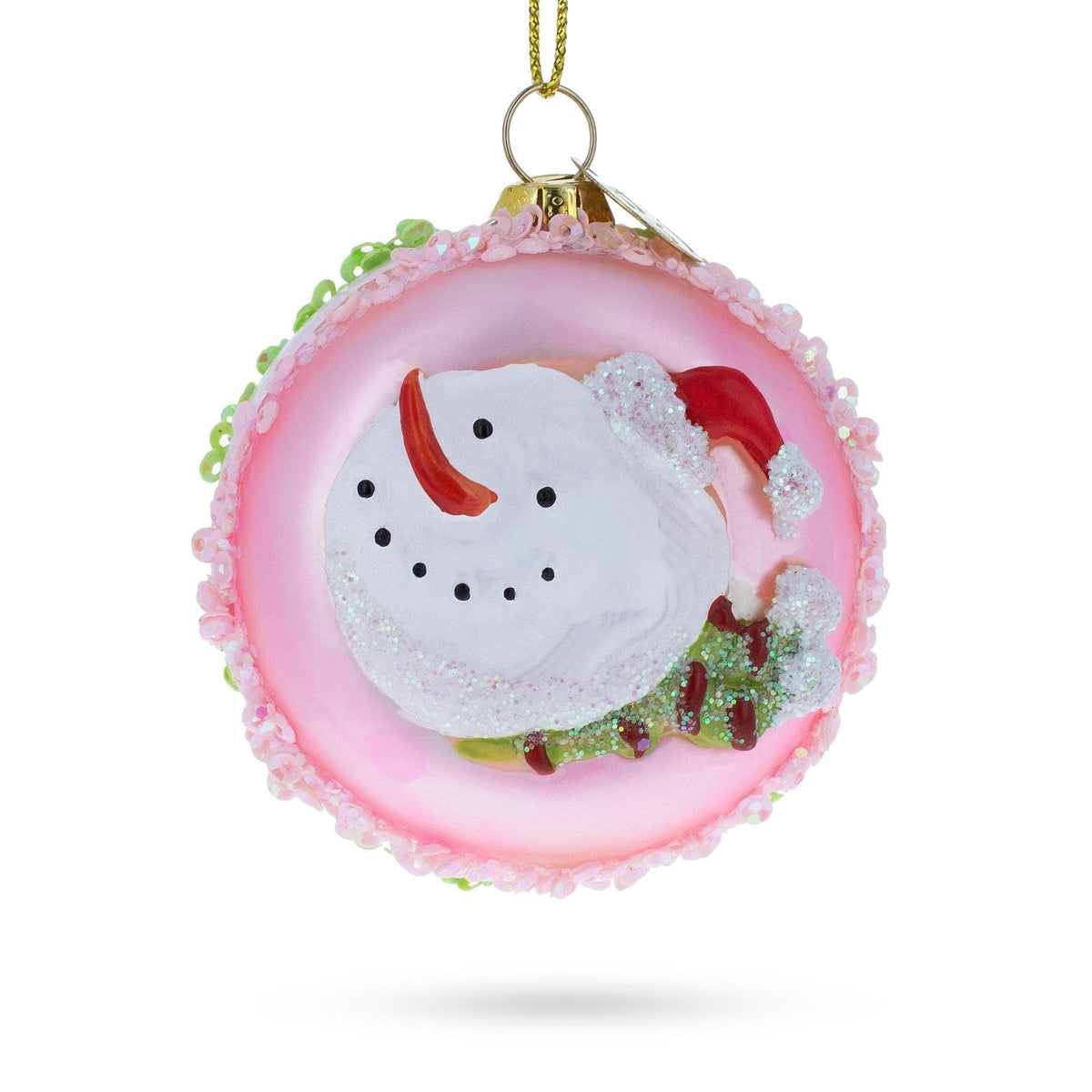 Macarons Mini Glass Christmas Ornament