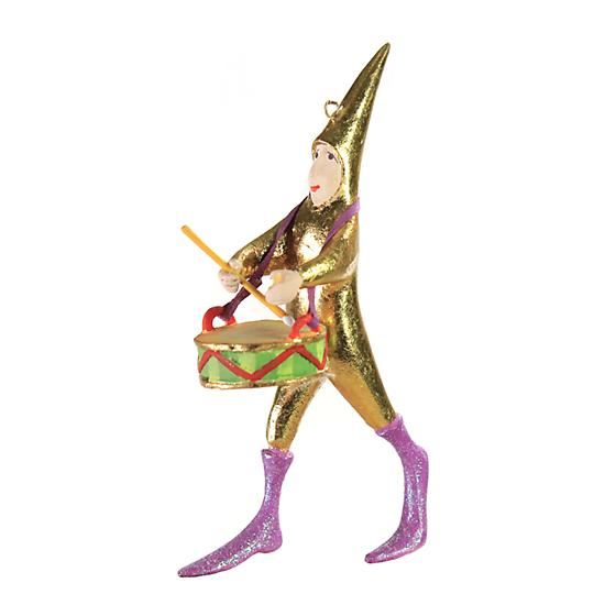 12 Days MINI Ornament by Patience Brewster — Twelve Drummers Drumming
