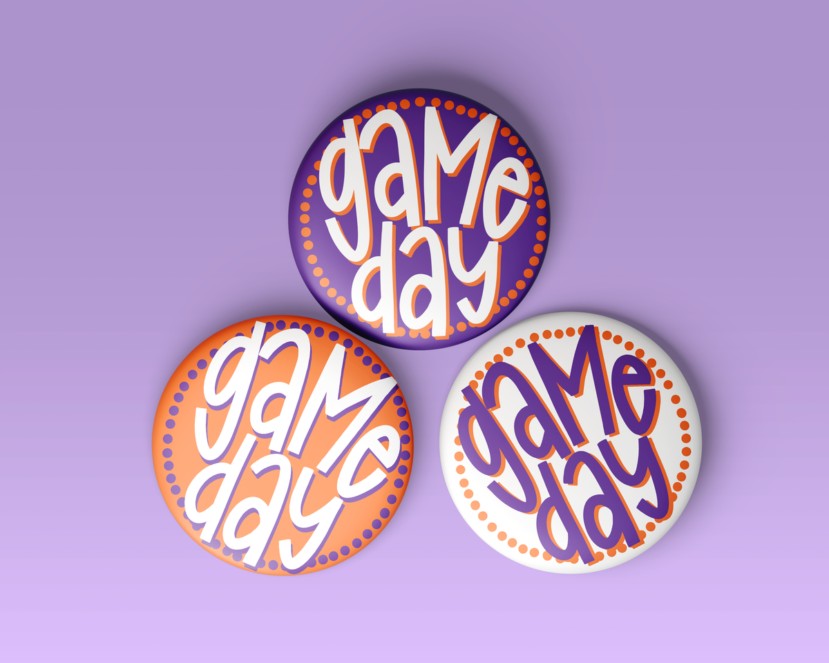 a group of buttons with text on them