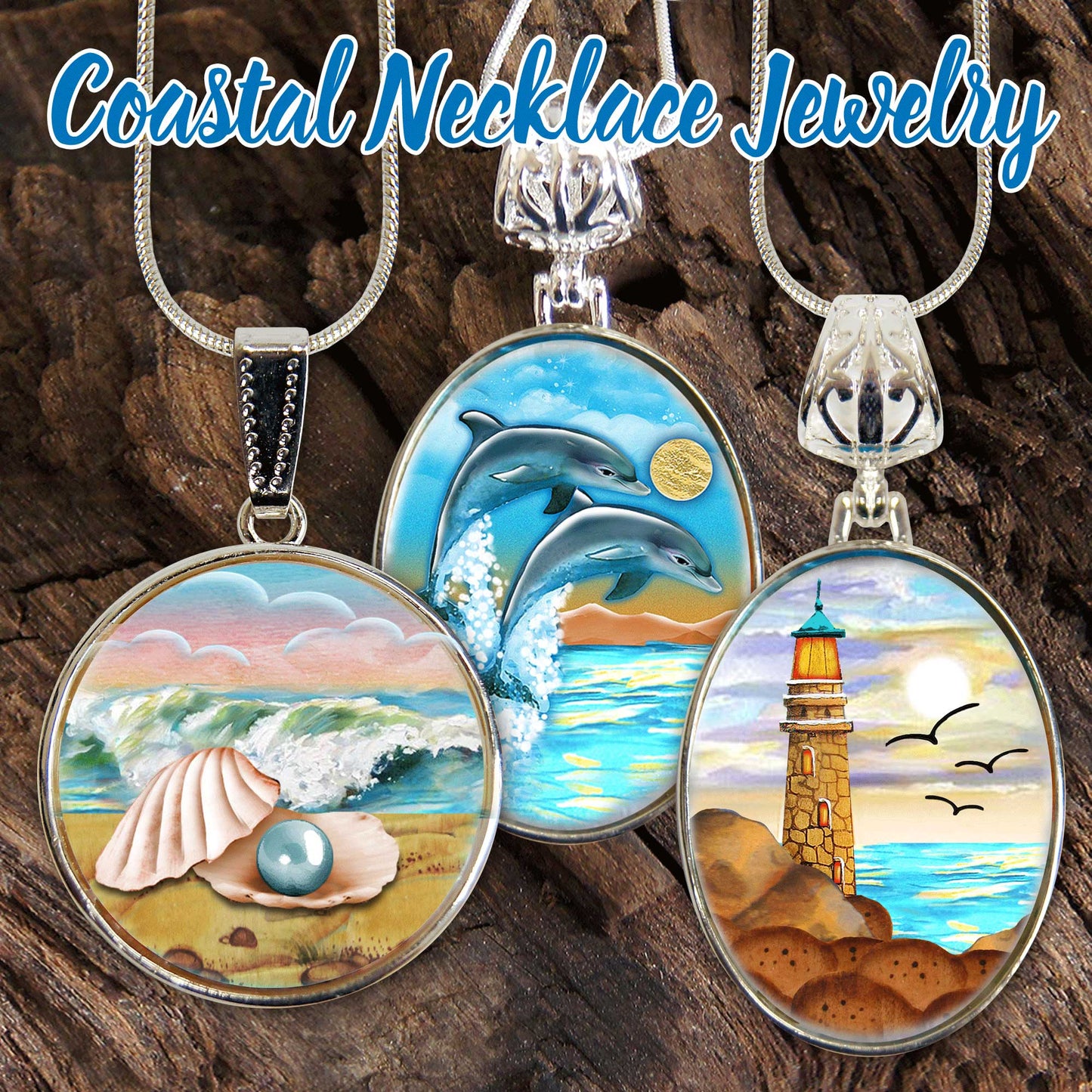 Whale Tale Silver Plated Mother of Pearl Jewelry Pendant Necklace Coastal - 44052