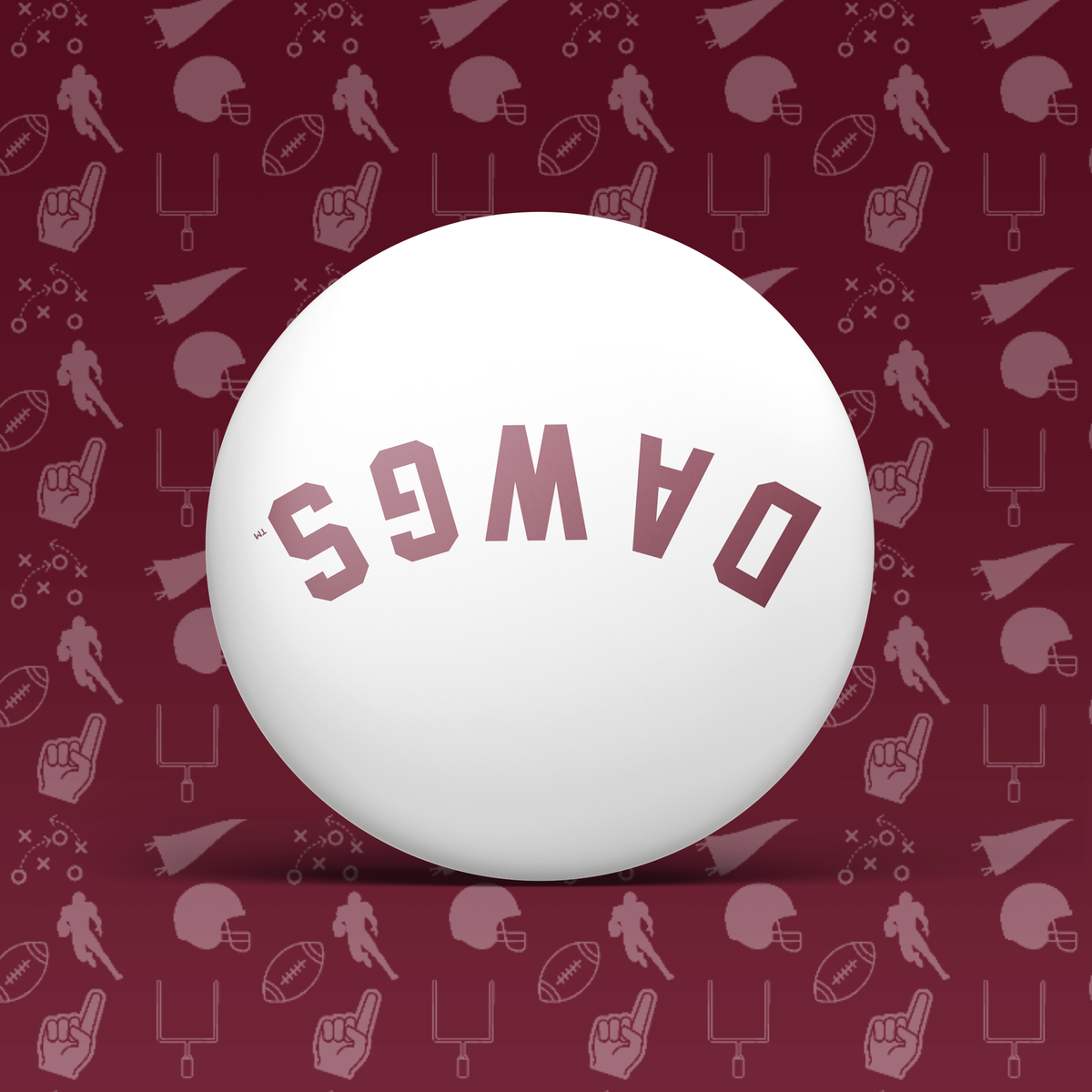 Dawgs Upside Down Button