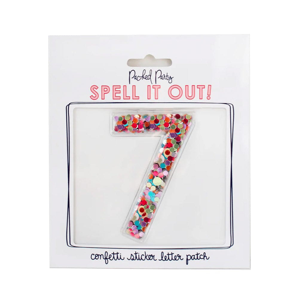 Confetti Number Stickers - Adhesive Patches