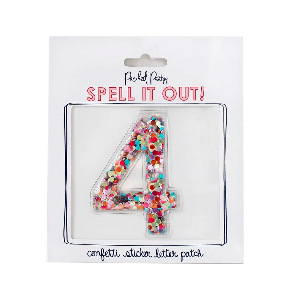 Confetti Number Stickers - Adhesive Patches
