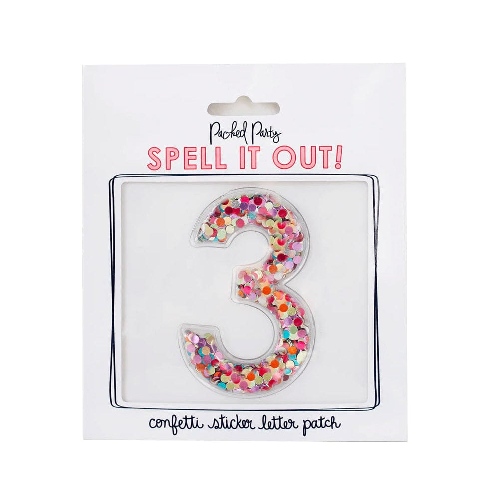 Confetti Number Stickers - Adhesive Patches
