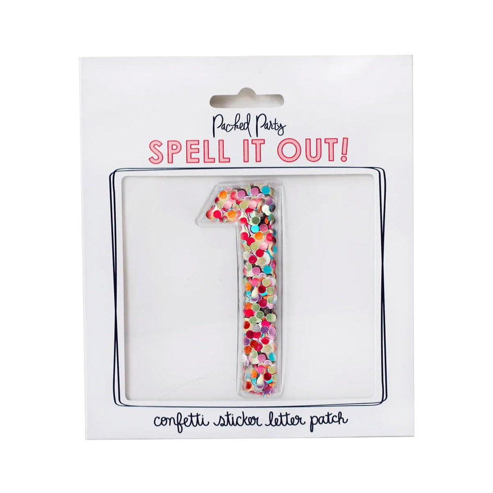 Confetti Number Stickers - Adhesive Patches