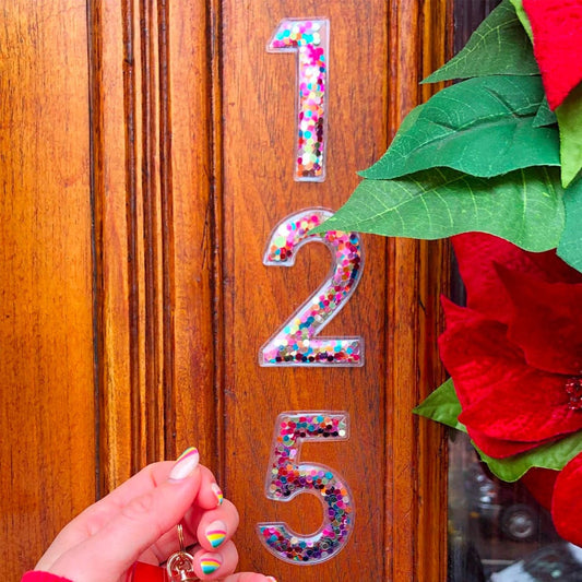 Confetti Number Stickers - Adhesive Patches