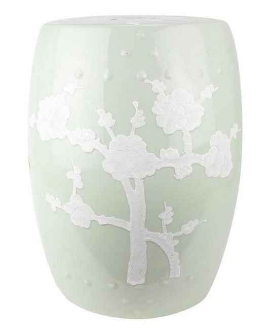 Pastel Green Cherry Blossom Garden Seat
