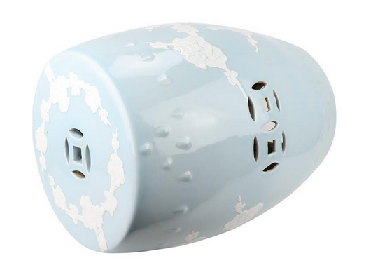 PASTEL BLUE CHERRY BLOSSOM GARDEN SEAT