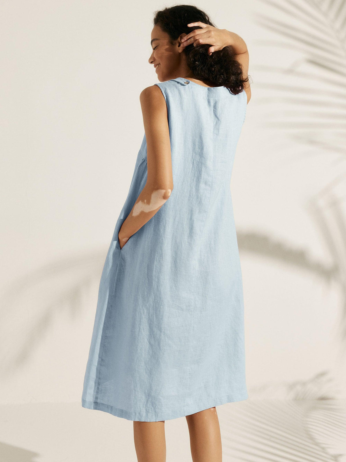 100% Linen Sleeveless Dress SIENNA