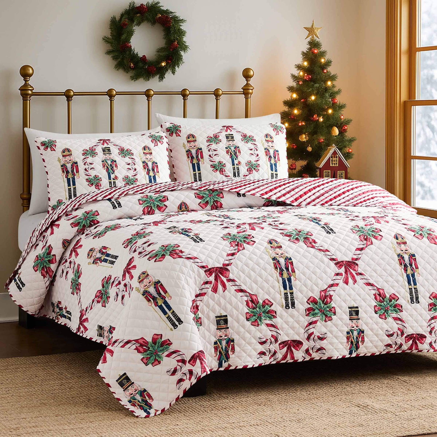 Avanti Linens Nutcracker Full/Queen Quilt Set