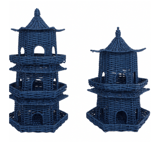 Navy Grand Wicker Pagoda (2 Sizes)
