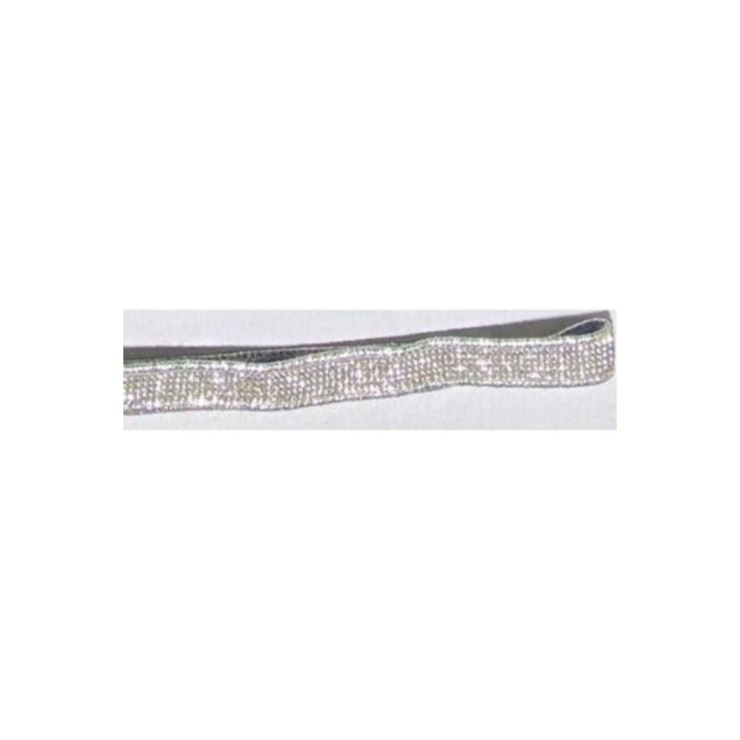 1" Luxury Jeweled Ribbon: Silver (5 Yards)