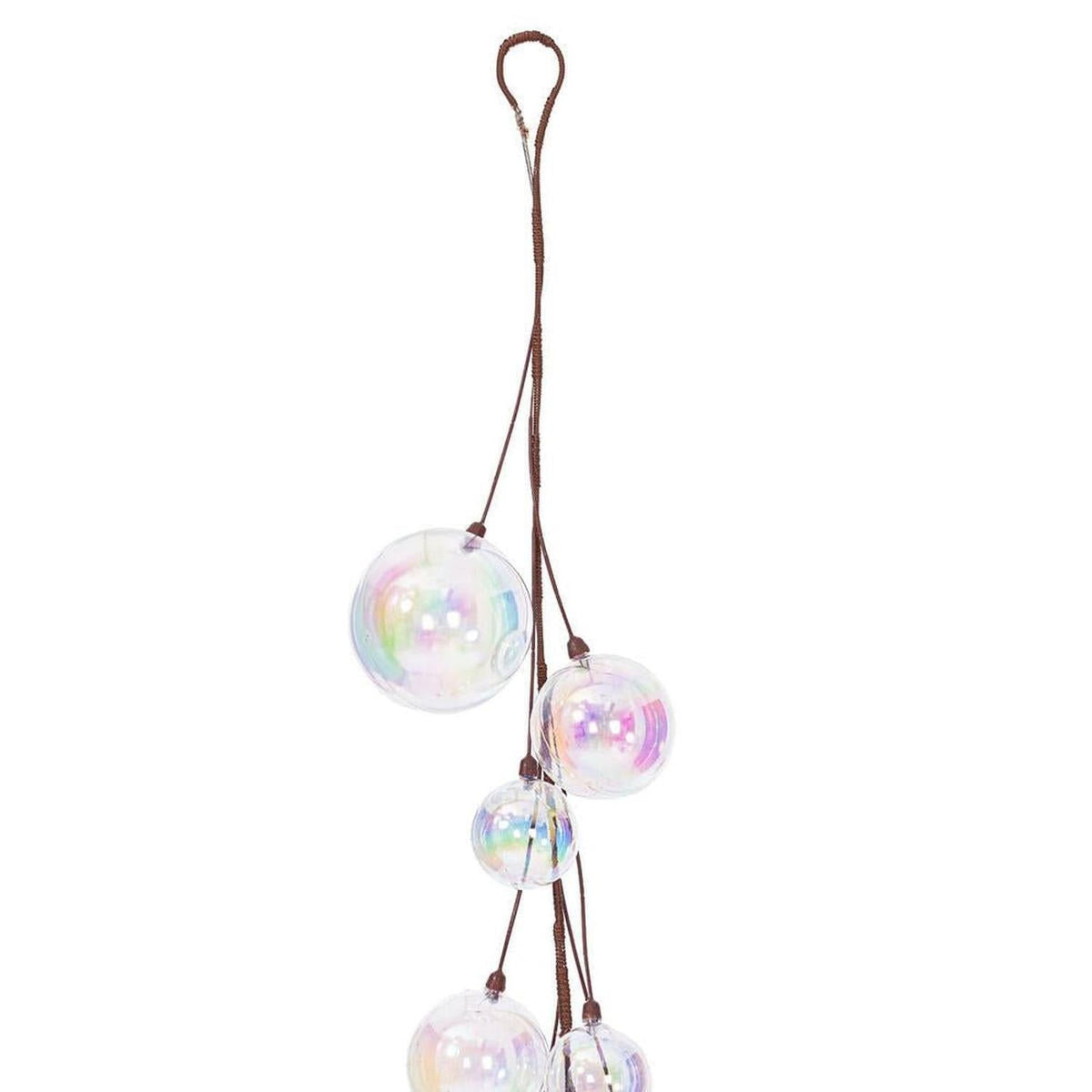 10' Clear Iridescent Branch Ball Wire Garland