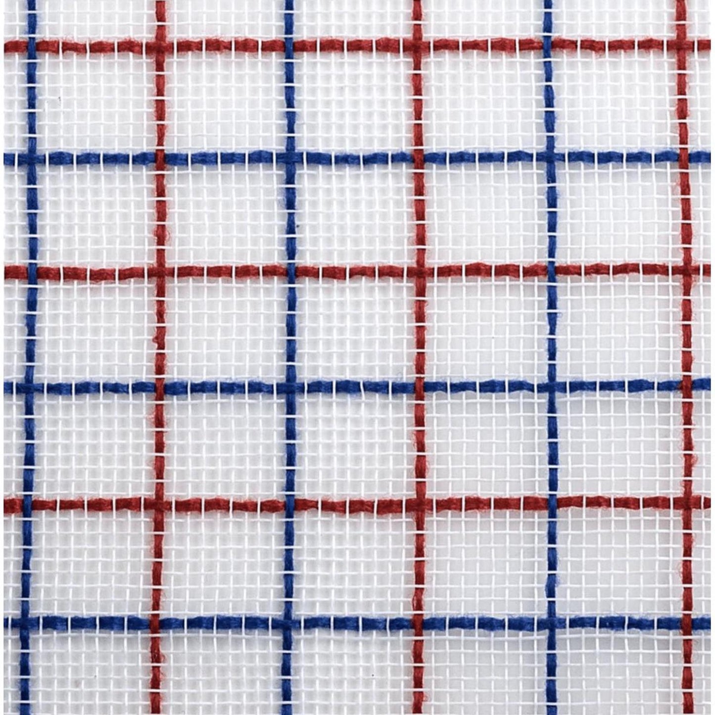 10" Fine Weave Faux Jute Check Mesh Ribbon: Patriotic